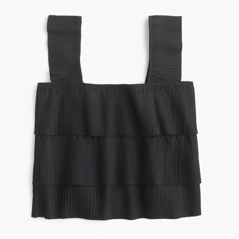 J. Crew pleated ruffle tank blouse